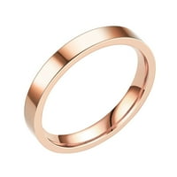 Hanxiulin неръждаема стомана Твърди пръстени сватбени ленти Пръстени за жени пръстени за мъже Гладки пръстени Геометрия Пръстени Размер 13