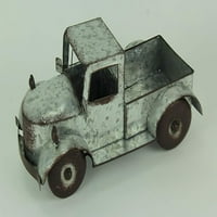 Селски метален античен камион на закрито или на открито - поцинковано сив декор