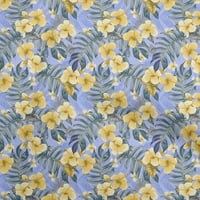 OneOone Cotton Poplin Lavender Blue Fabric Tropical Floral Sheing Fabric от двора отпечатани DIY дрехи Шиещи консумативи