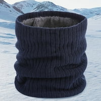 вреден зимен шал твърд цвят еластично плетене декоративно високо еластичност Унижиран шал за кънки, светло сиво
