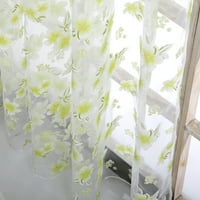 Heiheiup цвете чиста драпирана тъкан voile прозорец панел завеса тюл домашен декор за завеси панели