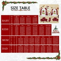 SPFTEM Коледна семейна съвпадаща тоалети пижама комплект с дълъг ръкав печат коледна пижама за семейство