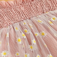 Jkerther лято прекрасни бебета момичета рокля рокля Ruffles fly ръкав слънчогледи мрежести дантелени пачуърк комбинезони