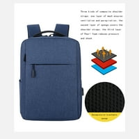 Finelylove Business Backpack, водоустойчива чанта за пътник полет отговаря на лаптоп с USB порт за зареждане