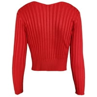 Пуловерни жилетки плътни цветове v шия тънък удобен пуловер