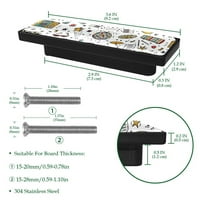 Правоъгълник шкаф дръжка за шкаф с копче чекмедже дърпа дръжка на музикални инструменти копчета за чекмедже с цигулка с винтове декор за мебели