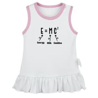 Idzn E = MC Energy Milk Cuddles Забавни рокли за бебе, новородени бебета поли, рокля за принцеса на бебета, деца графични дрехи