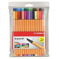 Stabilo химикалки Елемент 8830- Точка 88-Fine Point- Цвят портфейл на оцветяващи химикалки Fineline Markers-Въвежда уникални цветове