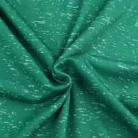 Дамски върхове блуза флорални без ръкави ежедневни дами модни екипажи на врата Лятна туника върхове зелени 5xl