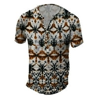 Sanbonepd мъжки рокли ризи Мъжки лятна мода ежедневно закрепване 3D цифров печат тениска с къс ръкав отгоре