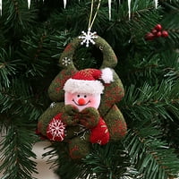 Heiheiup Decoration Toy Christmas Santa Hanging Door Коледно дърво подарък Дом декор петна стъкло прозорец панел голям