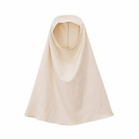 Малко момиче рокли мюсюлмански рокли момичета с дълги ръкави кръгла шия пачуърк цвят дълга рокля+капак на лентата за глава две части комплект