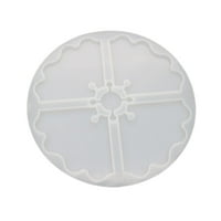 Епоксидна силиконова плесен Нерегулярна форма Силиконова висулка Морда огледало Полиране на висулка Модел за домашна смола занаят бяло бяло