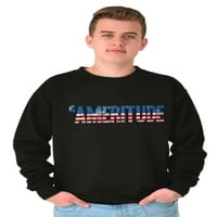 Ameritude American Atition Funny Sweatshirt за мъже или жени Бриско марки 5x