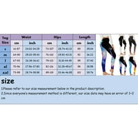 Панталони за жени йога с висока талия за контрол на тренировки за тренировка за печат от печат спортни спортове дълги гамаши