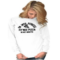 Фитнес тази пица Foodie Gym тренировка с дълъг ръкав тениска мъже жени брискови марки 2x