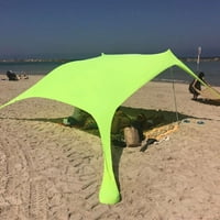 Lacyie Family Beach Sunshade Lightweight Sun Shade палатка с пясъчни торбички безплатни колчета UPF50+ UV голям преносим балдахин за паркове и на открито