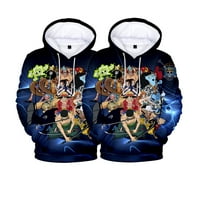 Аниме маймуна D Luffy Есента зима за жени пуловер коледни стил свободни коледни джобни дрехи