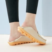 Almusen Womens Hoafers Comfort Flats Shoes Slip-On Casual Woman Обувка без приплъзване на кожени кожени маратонки за ходене
