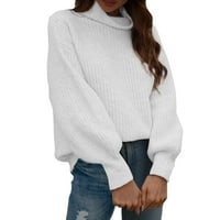 Жени пуловер пуловер топла мода Небрежен дълъг ръкав плетен лек есен есен зимен пуловер за жени