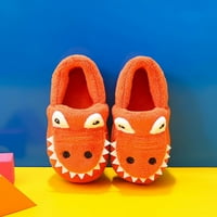 Бебешки обувки за малко дете деца деца бебета момчета момчета топли памучни чехли сладък динозавър модел на закрито бебе мека подметка плоско дъно Децата се плъзгат върху обувки дишащи ясли обувки