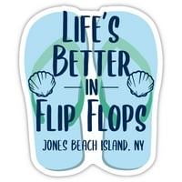 Jones Beach Island New York Souvenir Vinyl Decal Sticker Flip Flop дизайн