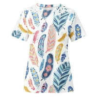 Сладки върхове за жени с къси ръкави блузи модерни летни флорални тениски свободни годни дантелени върхове модни плетене на една кука тийнейджъри