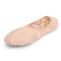 Rotosw жени апартаменти кръгли пръсти балетни обувки приплъзване на танцови обувки Нелип платно чехли танци комфорт розово 9