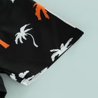 Jxzom Toddler Baby Boys Beach Shorts Комплект Hawaii без ръкави за палмово дърво тениска горна еластична шорти летни дрехи