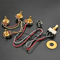 Electric Guitar Potentiometer Пълна верига Обемни обемни томове тонове Джак тонове 4ways превключвател за електрическа китара бас замяна