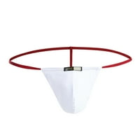 Uocefik Mens G String String Streathear Stretch Pouch Jockstrap кратки дишащи секси t-back ремъци бяло m