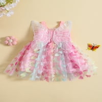 Amiliee Toddler Baby Kids Girls Butterfly Wing рокли Фея тюл рокля без ръкави принцеса принцеса