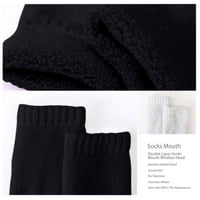 Нахлуване на трапчиви дамски вълнени чорапи за багажници за жени топли зимни чорапи дебели плетени уютни чорапи черни
