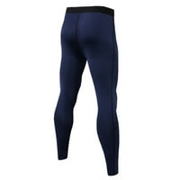 Дълги панталони за мъже еластични фитнес за мъжки фитнес за бързо изсушаване на върховете дълги панталони спортни тесен костюм L, AC954