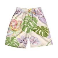 Хавайски плажни къси панталони Винтидж 3D отпечатани дрехи Небрежни бански плувки Стрънки