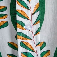 Мъжки копчета за ризи с къс ръкав Aloha Printing Beach Небрежен памук летни леки върхове