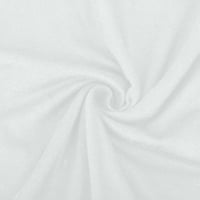 Основни тройници за жени модни солидни цветове удобна разхлабена тениска с дълги ръкави блуза ежедневни върхове бели s