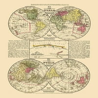 Екваториални полярни проекции - Печат на плакат на Мичъл от Мичъл Мичъл itwo0140