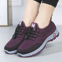 Маратонки Kpoplk за женски обувки за ходене леко плъзгане на маратонки за пътуване лилаво, 7.5