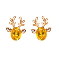 Обеци от героге Antler Deer Earpin Boho ухо с уши за опаковане на охал Бохемски бижута подарък