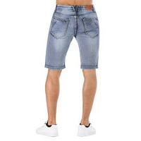 Мъжки шорти дънки Лято разкъсани личностни панталони с висока разтягане с високи разтегания