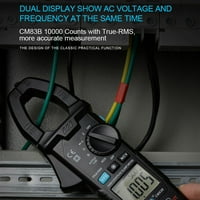 Цифров измервател 600A AC ток 600V ACDC Напрежение на кондензацията на напрежението Данни за измерване на подсветка NCV Тестер Мултицет
