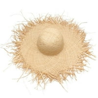 TURECLOS жени Raffia Straw Sun Hat Wide Brim Straw Cap Woven Beach Hat