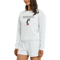 Женски концепции Спортна крема Cincinnati Bearcats Crossfield с дълъг ръкав отгоре и къси панталони
