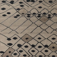 Ahgly Company Indoor Square Резюме кафе кафяви твърди килими, 6 'квадрат