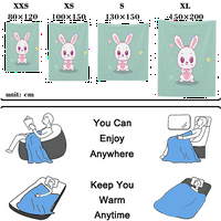 Великденските декорации хвърлят одеяло за офис, легло, диван ултра мек хвърля спално бельо за зайчета зайче за деца и възрастни