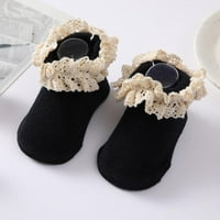 Дранус бебе деца момиче принцеса Ръфлес дантелени памучни чорапи къси глезени Подови чорапи диша