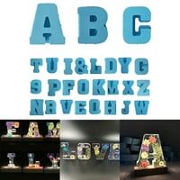 Yannee Silicone Alphabet Mhreps Letter Fraps Епоксидна смола форми за изкуство DIY Craft