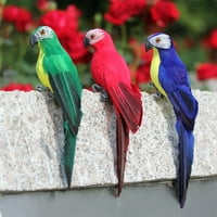 Parrot Rovga манекен, декорация на зелена градина, птица, златна стомана папагал, птица, птица, пяна за птици, декорация на птици