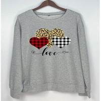 Качулки за жени стилни сърце и букви за печат жени върхове ежедневни пуловерни ризи с дълъг ръкав alsol lamesa